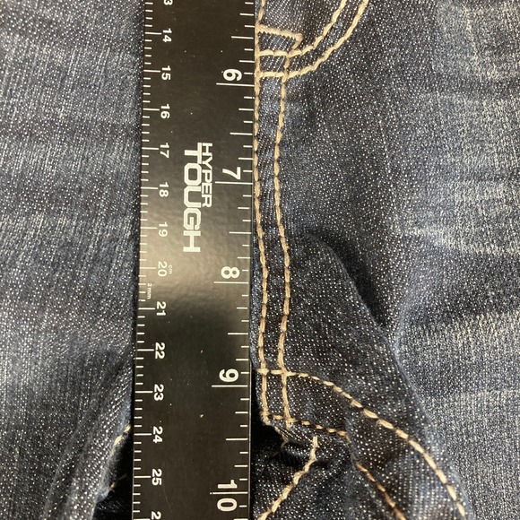 ana A New Approach Jeans Womens Size 10 Bootcut Dark Wash Flap Pockets Stretch - Picture 11 of 16